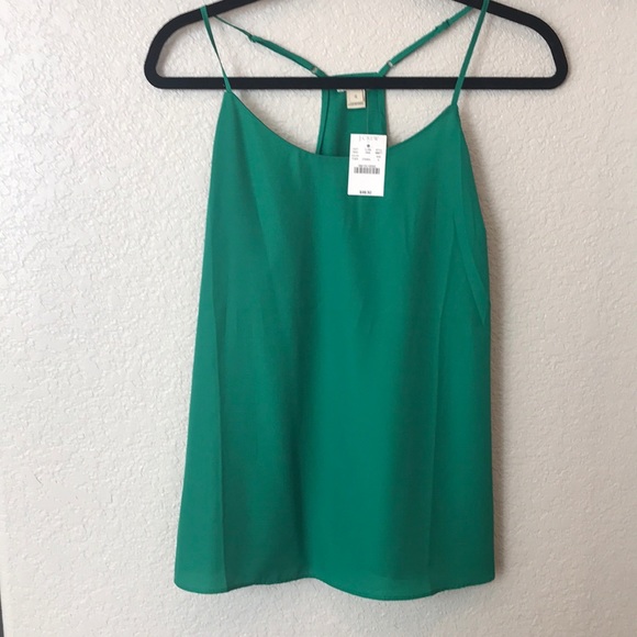 J. Crew Tops - NWT 4 J. Crew Emerald Green Razorback Tank